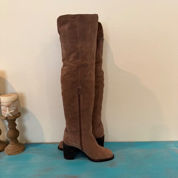 Jeffery Campbell Women's Brown Suede Boho Slouch Cottage OTK Boots Size 8 - Picture 5 of 10